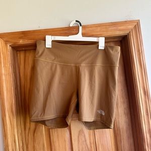 The north face womens brown biker shorts